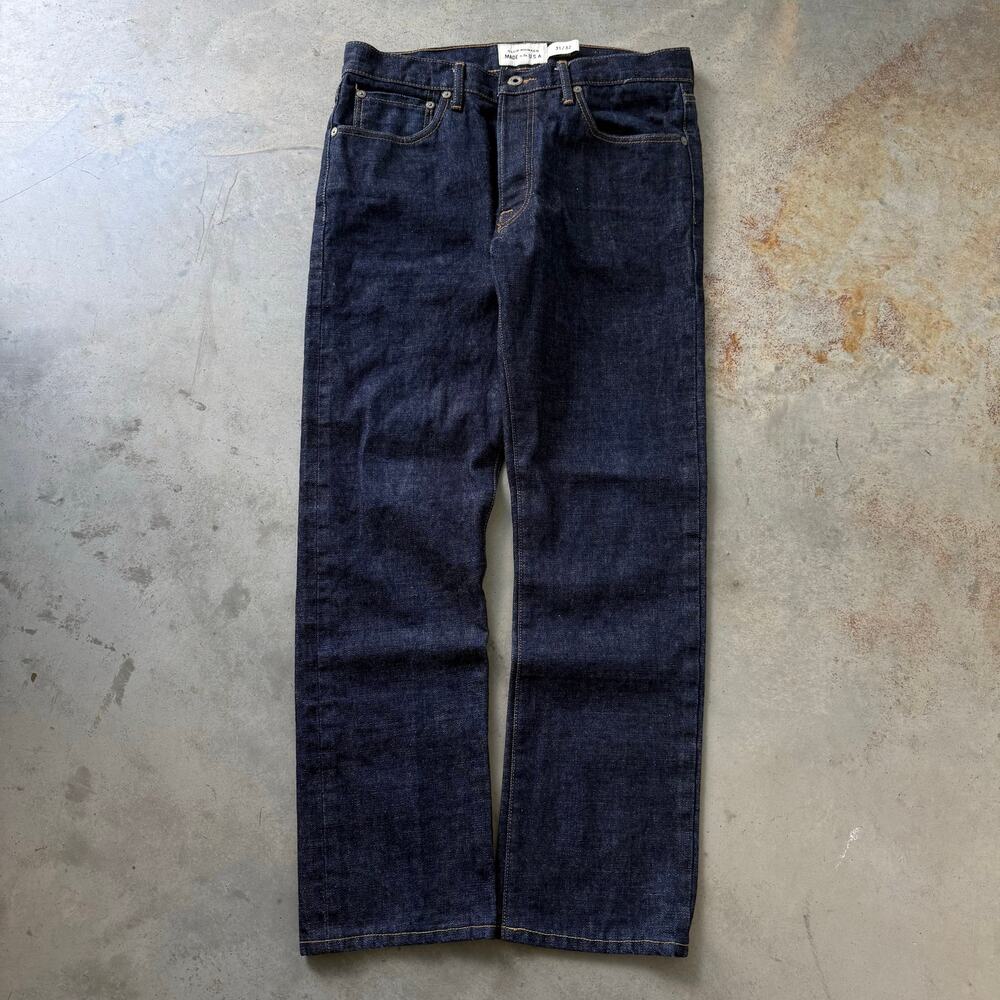 Club Monaco Slim Straight Raw Selvedge Denim Button Fly Blue Jeans Size 31x28
